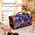 Necessaire Rocambole 4 compartimentos e gancho de pendurar Estampa Paisley Azul Marinho - Imagem 7