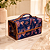 Necessaire Rocambole 4 compartimentos e gancho de pendurar Estampa Paisley Azul Marinho - Imagem 8