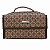 Necessaire Rocambole 4 Compartimentos e Gancho de Pendurar Estampa Clássico Marrom Claro - Imagem 3