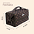 Necessaire Rocambole 4 Compartimentos e Gancho de Pendurar Estampa Flor de Liz - Imagem 11