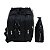 Bolsa de Mão Casual  com 3 Repartições e Necessaire Versátil - Liso Preta - Imagem 2