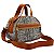 Bolsa de Mão Casual Nicoly - Tipo Oval - Estampa Abstrato Marrom Claro - Imagem 1