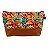 Necessaire Margot Forrada - Estampa Floral Laranja - Imagem 1