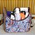 Bolsa Térmica Lancheira Compacta - Estampa Floral Azul Claro - Imagem 7