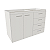 Balcão Gabinete de Pia 100% MDF Branco TX 15mm 120 x 81 x 52cm 2 Portas e 4 Gavetas - Imagem 1
