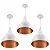 Kit 3 Pendente de Luminária Modelo Gota para Cozinha, Sala, Quarto Escritótio, Area Gourmet - Imagem 2