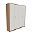 Guarda Roupa Casal 100% MDF 15MM Branco TX Acabamento Em PVC 4 Portas 8 Gavetas Branco - Imagem 1