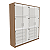 Guarda Roupa Casal 100% MDF 15MM Branco TX Acabamento Em PVC 4 Portas 8 Gavetas Branco - Imagem 2
