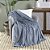 Cobertor Ultrasoft Queen 01 Peça Manta Flannel Plush Toque de Seda Sibéria - Azure - Imagem 1