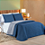 Cobre Leito Queen 03 Peças Dupla Face 200 Fios Colors - Marinho/Cinza - Imagem 1