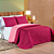 Cobre Leito Colors Dupla Face Queen 03 Peças 200 Fios - Pink/Rosa - Imagem 1
