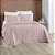 Cobre Leito Casal Padrão 03 Peças Dupla Face 200 Fios Bordado Inglês Nobless - Sal Rosa - Imagem 2