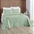 Cobre Leito Casal Padrão 03 Peças Dupla Face 200 Fios Bordado Inglês Nobless - Salvia - Imagem 2