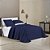 Cobre Leito King 03 peças Dupla Face 300 Fios com Pompom Poppy - Marinho - Imagem 3