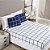 Jogo de cama Queen 03 peças Micro Percal 200 Fios Austin Estampa - Marinho - Imagem 1