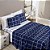 Jogo de cama Queen 04 peças Micro Percal 200 Fios Austin Estampa - Marinho - Imagem 1