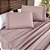 Jogo de Cama Lençol Queen 04 Peças Bordado Micropercal 200 Fios Allegra - Sal Rosa - Imagem 1