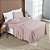 Jogo de Cama Lençol Casal Padrão 04 Peças Bordado Micropercal 200 Fios Nobless - Sal Rosa - Imagem 2