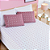 Jogo de cama Queen 03 peças Micro Percal 200 Fios Petit Poá Estampa - Rosê - Imagem 1
