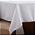 Toalha de Mesa Basic 1 Peça 2,00m x 1,40m 6 Lugares 100% Poliéster Tecido Oxford Branco - Imagem 2