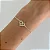 Pulseira de Prata Coração Central Cravejada - Imagem 1
