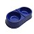 Comedouro Duplo Patinhas Azul 900 ml 2X450 ml - Imagem 1