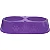 Comedouro Duplo Patinhas Lilas 900 ml 2X450 ml - Imagem 1