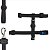 Kit H Para Cachorro Meuauau Black - Peitoral + Guia M - Imagem 1