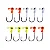 Anzol Jig Head Aco Carbono 1,5g Color 10uni - Imagem 3