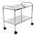 Mesa Auxiliar em Aço Inox com Rodízio 60x40x80cm - Imagem 1