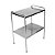 Mesa Auxiliar em Aço Inox com Ponteira 60x40x80cm - Imagem 1