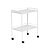 Mesa Auxiliar Pintura Epóxi com Rodízio e Varanda 90x50x80cm - Imagem 1