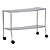 Mesa Semi Circular Inox Com Prateleira - Imagem 1