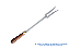 GARFO CHURRASCO AÇO INOX 420 - 10" - CABO MADEIRA DE LEI - Imagem 1