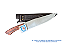 FACA CHURRASCO ESTRUTURA INTEGRALL - 9" - CABO MADEIRA DE LEI - Imagem 1