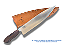 FACA CHURRASCO ESPIGA OCULTA - INOX 420 -  10" - CABO MADEIRA DE LEI - Imagem 1