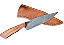 FACA CHURRASCO ESTRUTURA INTEGRAL - AÇO CARBONO - 7" - CABO MADEIRA DE LEI - Imagem 1