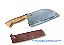 CUTELO SÉRVIO AÇO INOX 420 - 7" - CABO MADEIRA DE LEI - Imagem 1