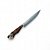 FACA CHURRASCO ESPIGA OCULTA  - AÇO INOX 420 - 7" - CABO PINGENTE CHOPP - Imagem 1