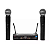 Microfone Duplo Sem Fio UHF Profissional 50mts - Imagem 2