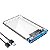 Case Slim trasparente Externa Para SSD/HD Sata 2.5' USB 3.0 - Imagem 1