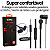 Fone de ouvido estéreo Super Bass com microfone Cabo Flat LE-0201 - Imagem 2