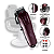 Máquina de Cortar Cabelo e Barba Profissional Kemei 2600 - Sem Fio, Bateria Recarregável, 6 Pentes, Alta Potência - Imagem 5
