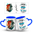 Caneca Alça de Coração Personalizada - Desenho do Leão e Frase 325ml + Caixinha - Imagem 1