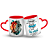 Caneca Alça de Coração Personalizada - Desenho do Leão e Frase 325ml + Caixinha - Imagem 3