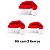 Kit  C/3 Gorros Natal Touca Veludo - Papai Noel 40 cm - Imagem 2