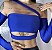 Cropped Sara manga longa (azul) - Imagem 1