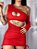 vestido canelado (vermelho) - Imagem 1