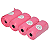 Kit Sacola Higiênica c/ 4 rolos de20 sacolinhas por rolo Cor Rosa - Imagem 1