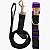 Coleira c/ Guia Great Pets Preta Metal Tamanho P - Imagem 1